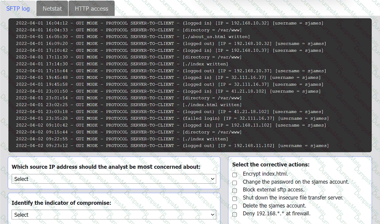 CS0-003 Question 128