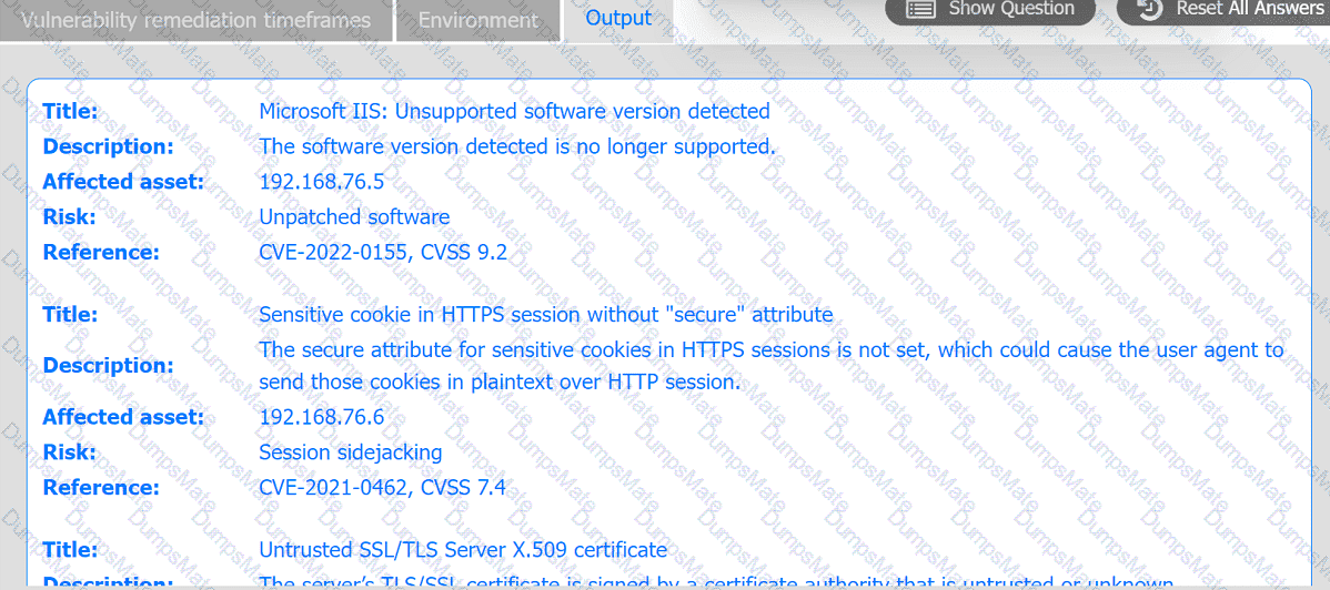 CS0-003 Question 111