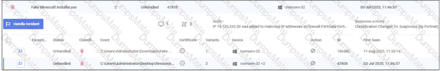 NSE6_EDR_AD-7.0 Question 10
