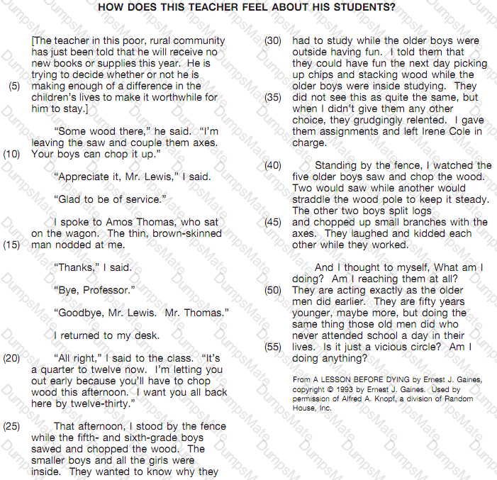 GED-Reading Question 30
