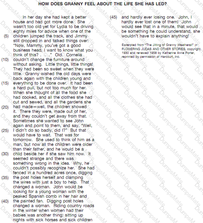 GED-Reading Question 5